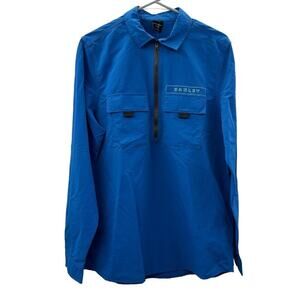 Oakley NWT Military‎ Half Zip Shirt Size M Blue Long Sleeve Utility Casual
